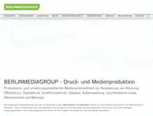 Tablet Screenshot of berlinmediagroup.de